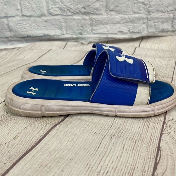 Under Armour comfort slides w/adjustable top strap sz 5 youth - Picture 8 of 8
